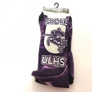 Upson-Lee Men's 9" Performance Socks Purple/White